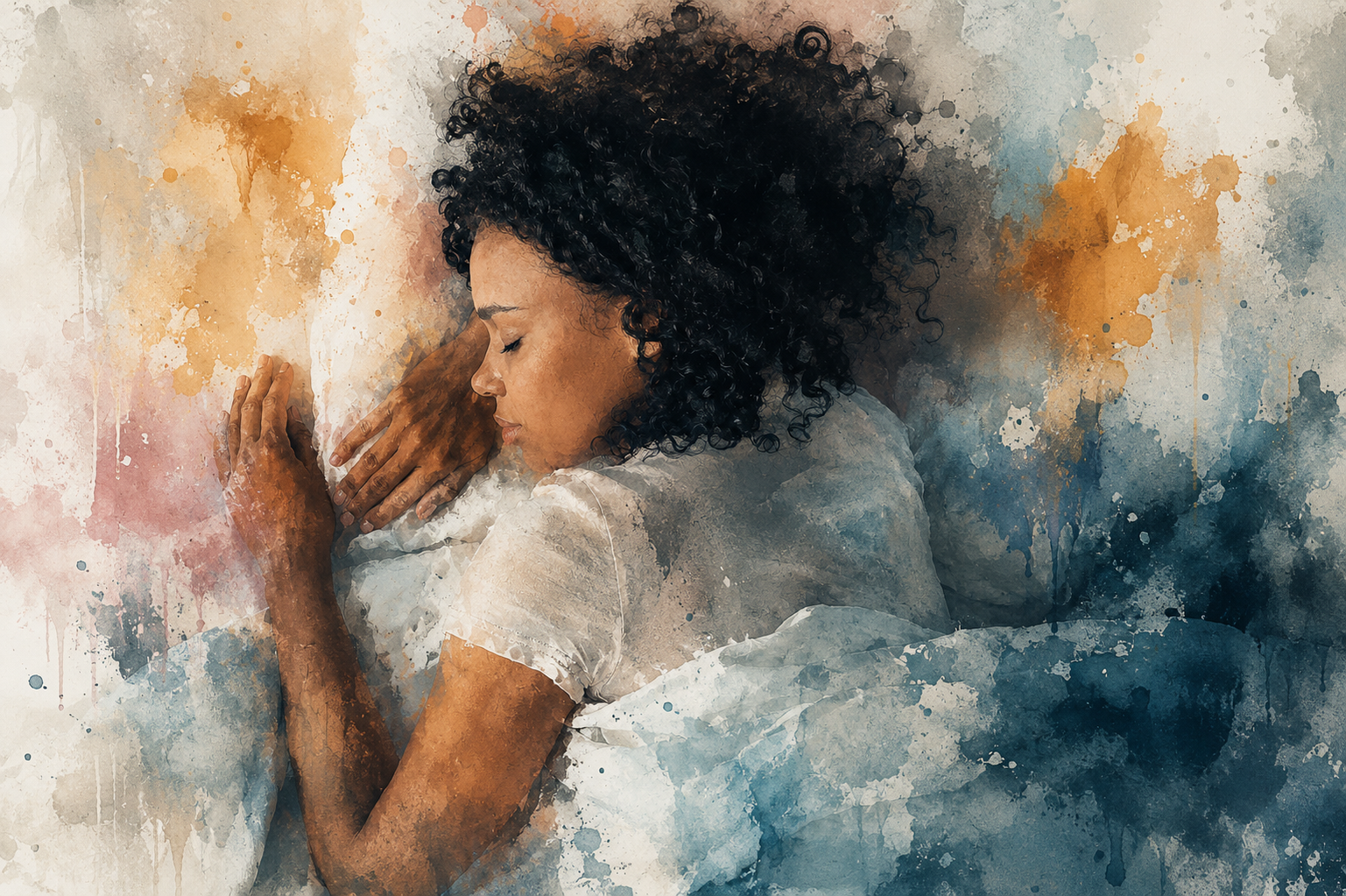 Woman sleeping peacefully – hypnotherapy for sleep difficulties in Weston-super-Mare